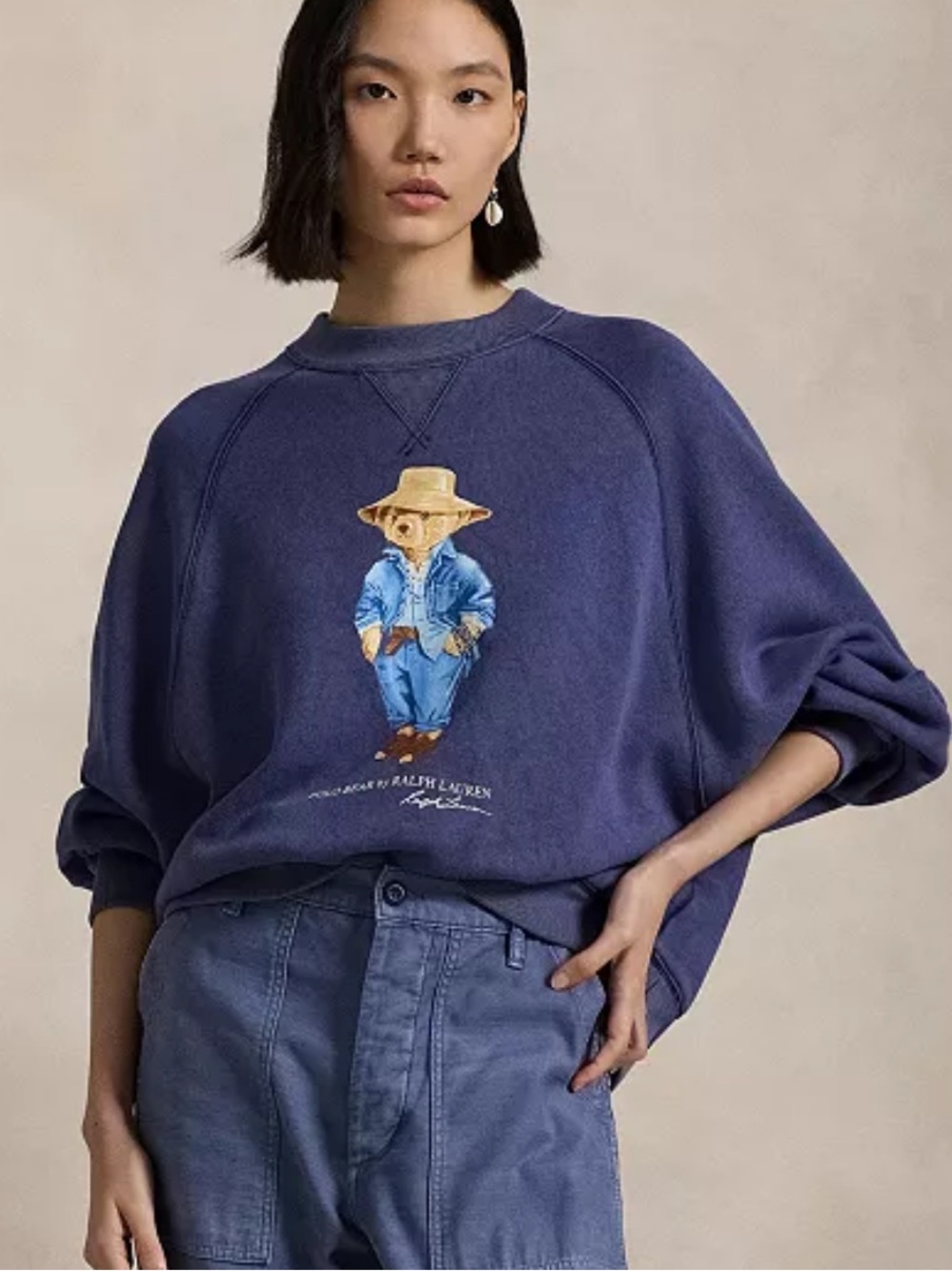 Polo Ralph Lauren Bear Oversize Fleece Crewneck Sweatshirt